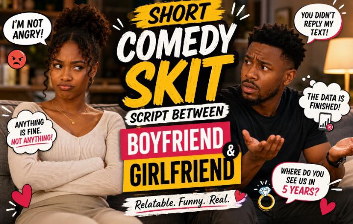 ‎Short Comedy Skit Script Between Boyfriend and Girlfriend
