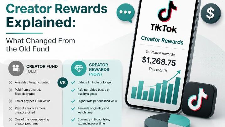 Learn the difference between TikTok Creator Rewards and the old Creator Fund. Discover eligibility requirements, payout changes, qualified views, and how creators earn more in 2026.