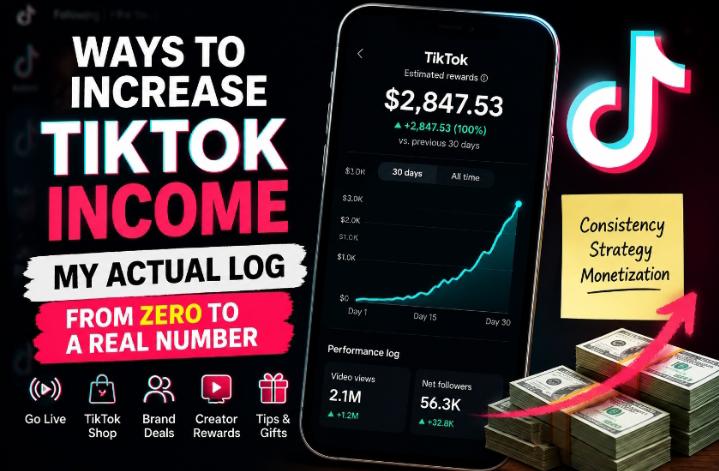 Ways to Increase TikTok Income: My Actual Log From Zero to a Real Number