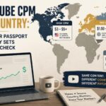 YouTube CPM by country infographic showing how audience location affects creator earnings.